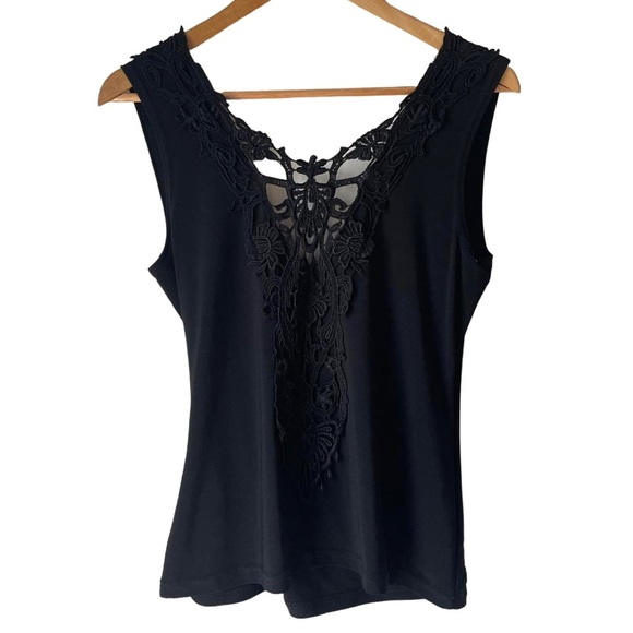 Vintage Tops - Vintage Y2K  fairycore black stretch tank‎ top